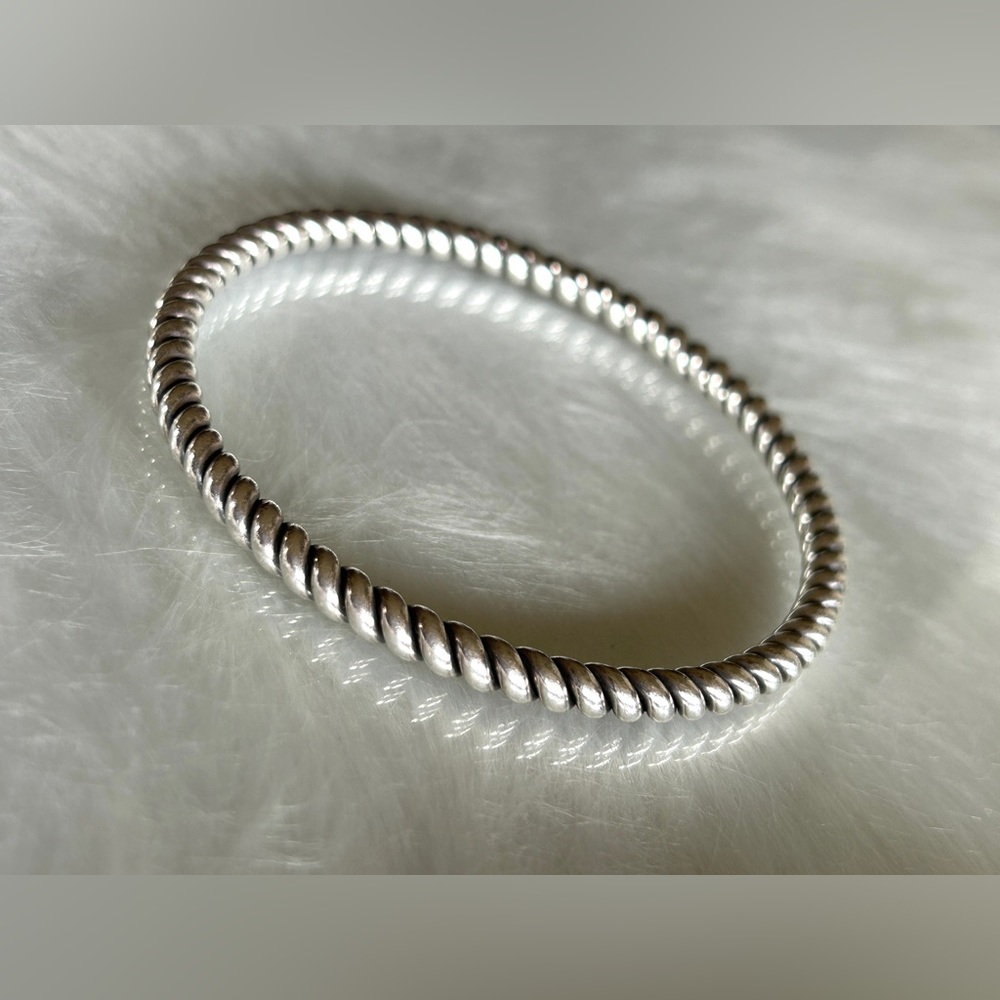 Silpada 925 Sterling Silver Solid Twisted Rope Ba… - image 2